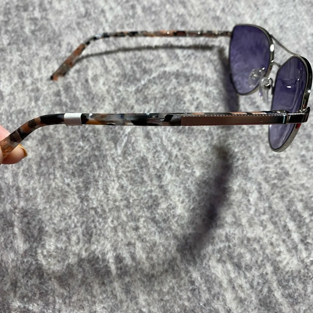 Ted Baker Silver and Lavender Cat Eye Sunglasses - Picture 6 of 11